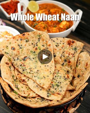 Nan Bread Recipe No Yogurt, Homemade Naan Bread Without Yogurt, Easy Nanna Bread No Yeast, Naan No Yeast No Yogurt, Whole Wheat Naan, Nan Recipe, Naan Recipe, Whole Wheat, Naan