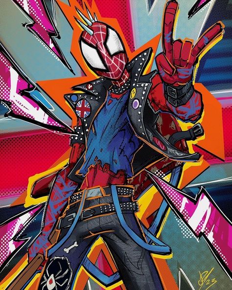 All Spiderman, Spider Punk, Spiderman Art Sketch, Across The Spider Verse, Spiderman Artwork, Spider Art, Spiderman Pictures, Marvel Spiderman Art, Arte Sketchbook