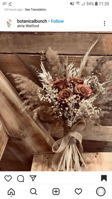 Dried Pampas Bouquet, Diy Wedding Bouquet Dried Flowers, Neutral Wedding Centerpieces Floral Arrangements, Western Bridesmaid Bouquet, Western Bouquet Wedding, Boho Bridesmaids Bouquet, Pampas Bouquet Wedding, Dried Wedding Bouquet Ideas, Western Bouquet