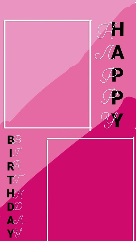 Birthday Layout Instagram Story Pink, Pink Birthday Template Instagram, Happy Birthday Hot, Hot Pink Birthday, Happy Birthday Icons, Birthday Memes, Birthday Icon, Birthday Collage, Happy Birthday Wallpaper