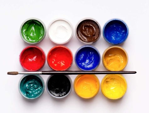 Make Your Own Paint, Opaque Watercolor, Plastic Containers With Lids, Painted Post, Gouache Paint, Paintings Modern, Artist Materials, Modern Oil Painting, Gouache Art