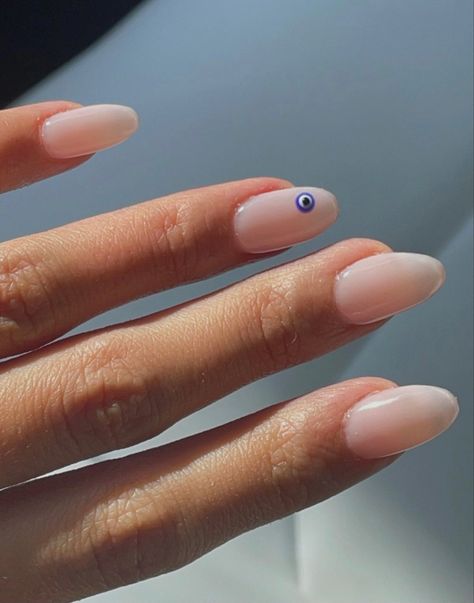 Simple Evil Eye Nails, Light Pink Nails Acrylic, Acrylic Nails Aesthetic, Nails Evil Eye, Evil Eye Nail Art, Nails Inspiration Simple, Pink Nails Acrylic, Evil Eye Nail, Nail Designs For 2023