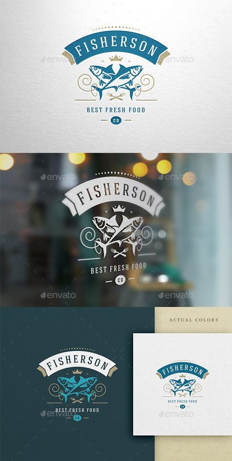 Fish Restaurant Logo, Fish Design Logo, Eco Logo Design, Sushi Logo, Logo Design Graphics, Logo Motion, Farm Logo Design, Sea Logo, Fish Restaurant