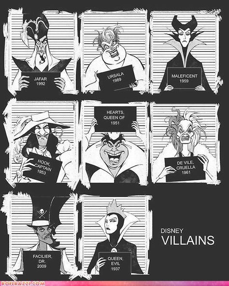 I love how regal Maleficent and the Evil Queen are. They are true villains not crazy people. Villain Mugshots, Disney Amor, Villains Party, Wonderful World Of Disney, Disney Villain, Film Disney, I Love Disney, Pinturas Disney, Wish Upon A Star