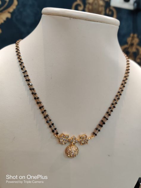 Neck Nallapusalu Designs, Black Bits Chain Gold Short, Small Nallapoosalu Designs Latest, Black Beads Lockets Gold, Black Beads Gold Chain Designs, Small Mangalsutra Designs Gold, Nalla Pusalu Designs Latest Short, Nallapusalu Designs Gold Short, Black Beads Mangalsutra