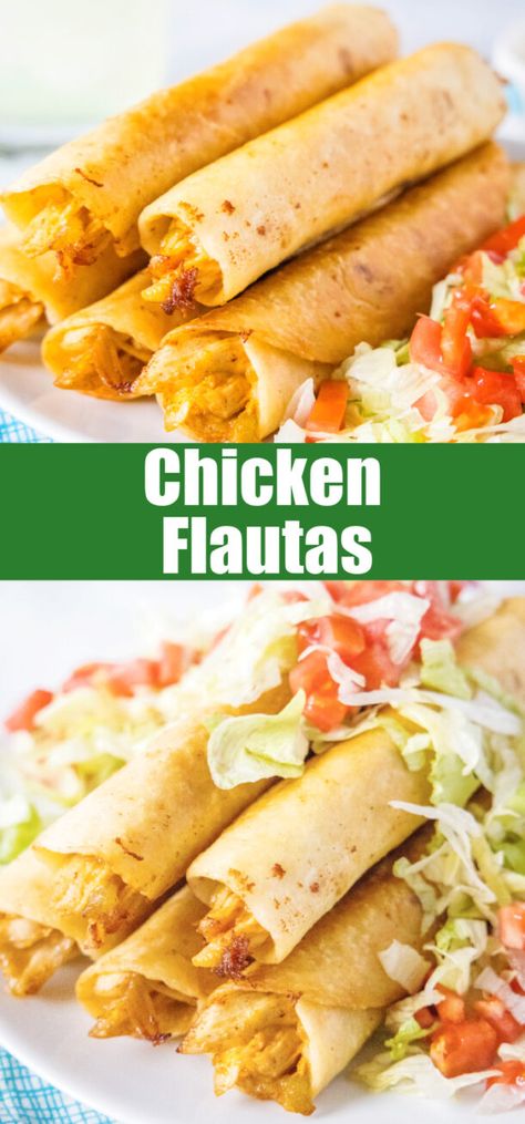 Flor Tortillas Recipes, Ranchera Sauce, Persian Eggplant, Flautas Recipe, Farmhouse Recipes, Appetizer Dinner, Chicken Flautas, Awesome Chicken, Southwest Recipes