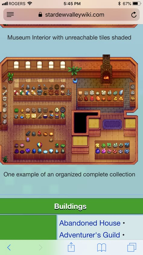 Finished Museum Stardew Valley, Stardew Valley Organized Museum, Museum Collection Stardew, Stardew Valley Museum Collection, Museum Stardew Valley Layout, Museum Organization Stardew, Color Coded Museum Stardew, Organized Museum Stardew, Museum Layout Stardew