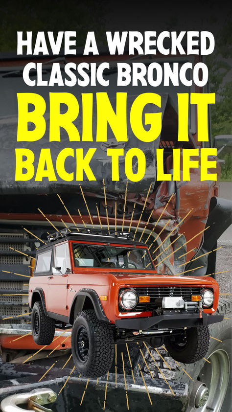 Orange Classic Ford Bronco with a sunburst behind it. Ford Aesthetic, Bronco Ford, Classic Bronco, Early Bronco, Classic Car Restoration, She Did It, Heck Yeah, Car Restoration, Back To Life