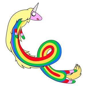 Adventure Time Lady Rainicorn Flying Sticker. Prism Tattoo Adventure Time, Princess Rainicorn, Lady Rainicorn Tattoo, Fire Princess Adventure Time Tattoo, Adventure Time Unicorn, Flying Character, Lady Unicorn Adventure Time, Adventure Time Unicorn Art, Adventure Time Rainicorn