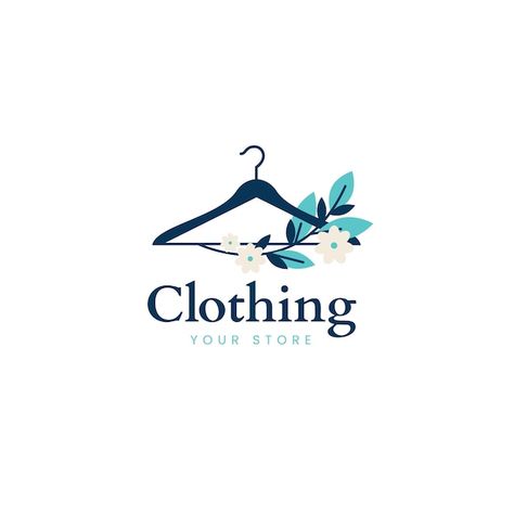 Flat design clothing store logo design | Premium Vector #Freepik #vector #clothing-logo #fashion-logo #shop-logo #personal-logo Clothing Store Logo Design, Clothing Store Logo, Store Logo Design, Store Logo, Design Clothing, Textile Logo, Personal Logo, Clothing Logo, Fashion Logo