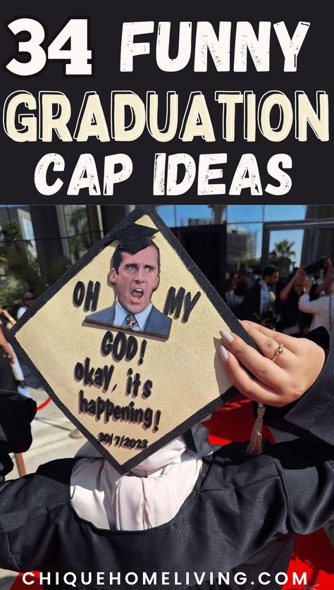 Ready to level up your grad cap game? Say goodbye to boring and hello to brilliance with these genius ideas! From witty puns to heartfelt messages, we've rounded up the best of the best to help you stand out on your big day. College Graduation Cap Decoration Funny, Cap Decoration Graduation Funny, Funny Graduation Cap Designs, Funny Grad Cap Ideas, Witty Puns, Funny Graduation Caps, Graduation Cap Ideas, Caps Game, College Graduation Cap Decoration