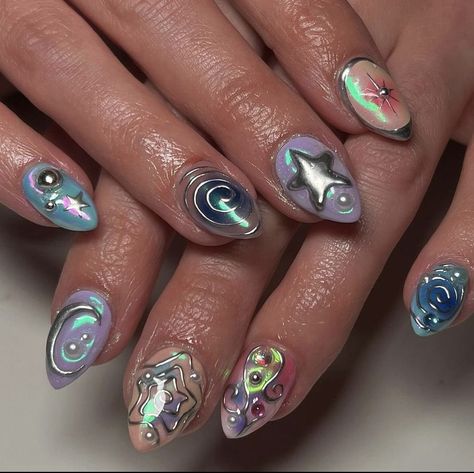 Funky Nail Art, Punk Nails, 2024 Nails, Creative Nail Art, Soft Nails, Cat Nails, Instagram Nails, New Year's Nails, Minimalist Nails