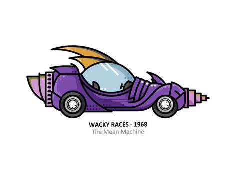 Wacky Races, Mean Machine, Marvel Spiderman Art, Car Illustration, Cars Movie, Graphic Design Studios, Car Cartoon, Spiderman Art, Machine Design