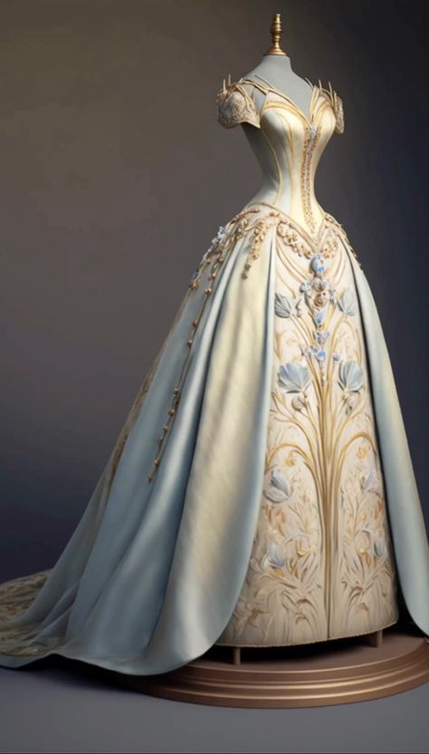 ACOTAR Day Court inspired gown Acotar Day Court, Royal Dresses Queens, Day Court Acotar, Royal Dresses Queens Fantasy, Acotar Aesthetic, Court Outfit, Victorian Ball Gowns, Dramatic Dresses, Ball Gowns Aesthetic