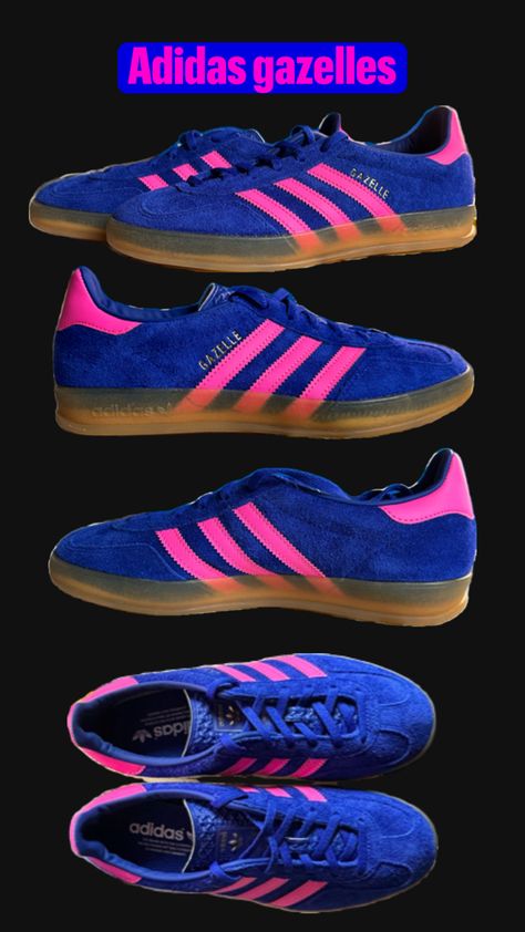 Gazelle Indoor sneakers colors “lucid pink/blue” Adidas Gazelle Blue, Adidas Gazelles, Aesthetic Board, Adidas Gazelle, Blue Adidas, Pink Outfit, Blue And Pink, Aesthetic Girl, Adidas Shoes