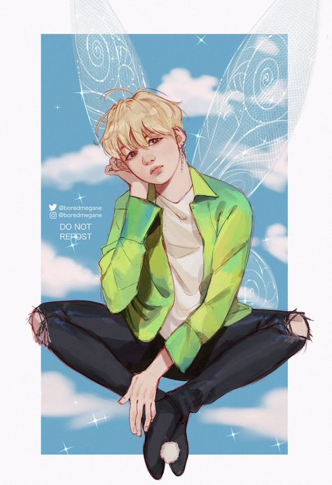 A smol fairy spotted #yoongi #bts #btsfanart pic.twitter.com/vGXwBz0nLA Gender Bent Disney, Fairy Boy, Tinkerbell And Friends, Cute Ferrets, Jimin Fanart, Anime Fairy, Beautiful Fairies, Kpop Fanart, Boy Art