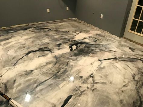 Epoxy Floor Basement, Culpeper Va, Epoxy Floor Designs, Basement Floors, Metallic Epoxy Floor, Epoxy Floors, Concrete Resurfacing, Office Time, Floor Designs