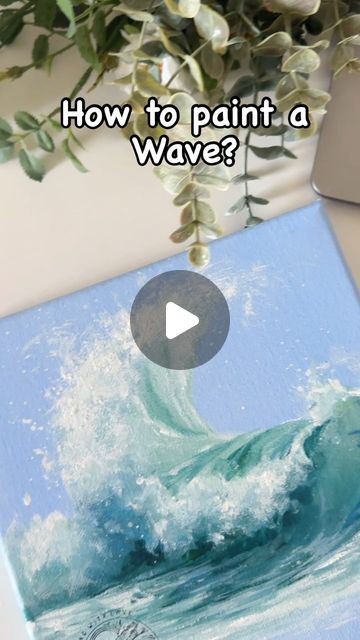 V I C T O R I A  K A R T 🇺🇦 on Instagram: "How to paint a wave? New video 🩵 #art #painting #artist #acrylic #acrylicartist #acrylicpainting #acrylicartist #ocean #oceanart #oceanpainting #oceanartist #wave #waveart #wavepainting #waveartist #waveart #ocean #oceanart #oceanartist #oceanartwork #seascapepainting #scenic #scenicpainting" Wave Painting Tutorial, Watercolour Waves, Waves Watercolor, How To Paint Waves, Ocean Painting Acrylic, Easy Paintings For Beginners, Ocean Wave Painting, Ocean Art Painting, Ocean Waves Art