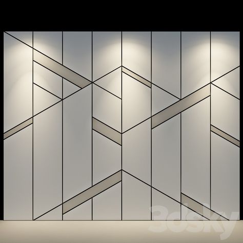 3d models: Other decorative objects - Wall Panel No.119 Mdf Wall Design Living Room, Wood Panelling Feature Wall, Mdf Design Wall, Groove Pattern On Wall Interior, Wall Groove Design, Mdf Wall Panel Ideas, Wall Paneling Design, Wall Cladding Designs, Mdf Wall Panels