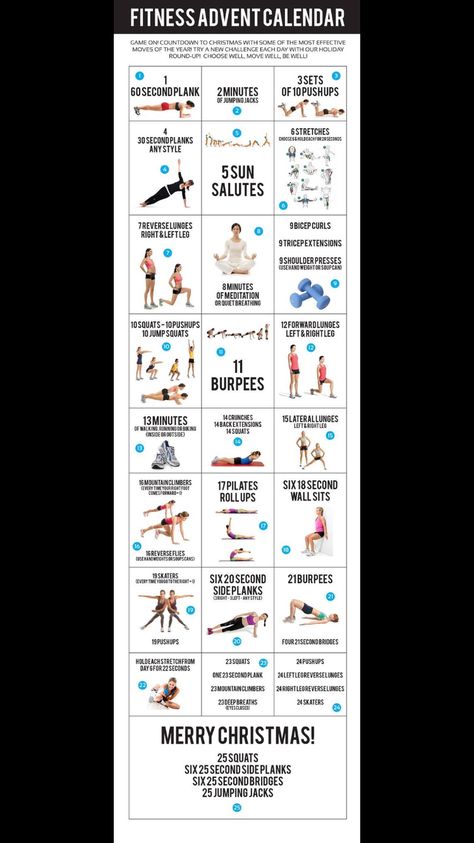 Advent Workout Challenge, Workout Advent Calendar, 25 Days Of Christmas Workout, December Gym Challenge, December Workout Challenge, Gym Calendar, Christmas Workout Challenge, Exercise Calendar 30 Day Challenge, Countdown Workout