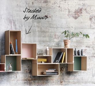 Kachel KategorieMoebel Regale Stacked Muuto Stacked, Shelf System, Wooden Storage Boxes, Shelving Systems, Wall Mounted Shelves, Wooden Storage, Wall Brackets, Small Space Living, Storage System