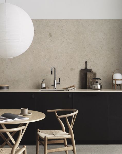 Our Most Stunning Kitchens of 2019 - Nordic Design Pella Hedeby, Interior Design Blogs, Beige Kitchen, Kitchen Colour Schemes, Wooden Dining Chairs, Kitchen Design Trends, Scandinavian Kitchen, Bedroom Vintage, Minimalist Kitchen