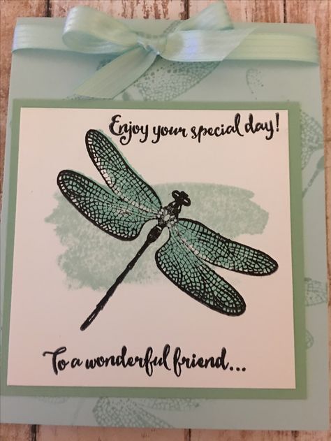 Stampin' Up! Dragonfly Dreams Navy Island, Stampin Up Anleitung, Dragonfly Dreams, Bee Cards, Stampin Up Catalog, Making Greeting Cards, Whisper White, Butterfly Cards, Stamping Up Cards