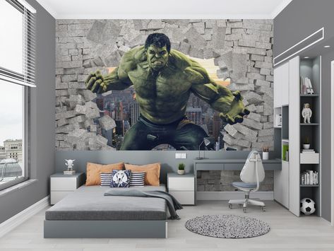 This Murals item by AuraHomeDecoration has 6 favourites from Etsy shoppers. Is dispatched from Türkiye. Listed on 26 Jul, 2024 Boy Room Mural, Superhero Wall Mural, Hulk Wallpaper, Boy Kids Room, Boys Room Mural, Wallpaper Boy, Gym Wall Decal, Marvel Hulk, Superhero Wall