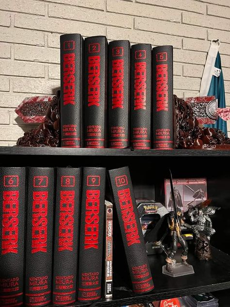 Berserk Manga Collection, Books Manga, Manga Shelf, Anime Bedroom Ideas, Comic Room, Fantasy Genre, Nerd Room, Bookshelves In Bedroom, Anime Suggestions