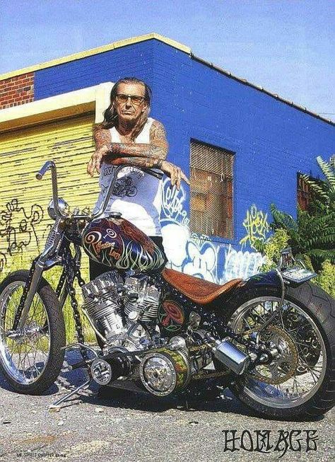 Indian Larry The God of Bobber Builds and a great mentor and friend! He is missed! R.I.P. Indian Larry Motorcycles, Indian Larry, Bike Builder, Harley Bobber, Biker Stuff, Cb 750, Indian Motorcycles, Custom Choppers, Vespa Scooter