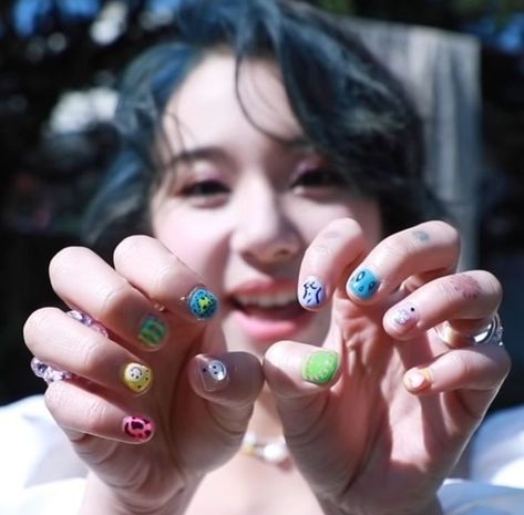 K Pop Nails, Idol Nails, Twice More & More, Natural Nail Art, Asian Nails, October Nails, Nail Swag, Chaeyoung Twice, Minimalist Nails