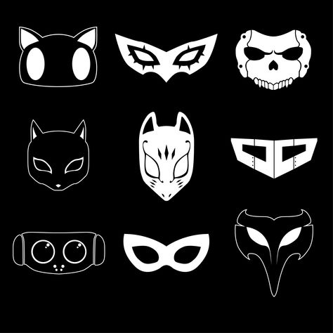 persona mask ideas - Ecosia Persona 5 Mask Tattoo, Phantom Troupe Spider Tattoo Number 2, Persona 4 Tattoo, Persona 5 Tattoo Ideas, Persona Tattoo Ideas, Persona 5 Joker Mask, Persona 5 Logo, Persona 5 Tattoo, Persona Tattoo