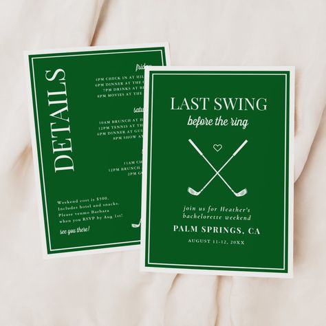 Bachelorette Party Invitations last swing before the ring golf bachelorette invitation bach bachelorette wimbledon party birthday game green pink argyle golf sports #Invitation #card #template #design #pinterestquotes #pinterestideas #pinterestmom #pinterestwedding #aesthetic #love #art #pinterestsuccess Golf Sorority Theme, Golfing Bachelorette Party, Golf Theme Engagement Party, Bridal Shower Golf Theme, Golf Theme Bachelor Party, Golf Theme Wedding Ideas, Golf Themed Bridal Shower Ideas, Golf Theme Bridal Shower Ideas, Golf Themed Bachelorette Party