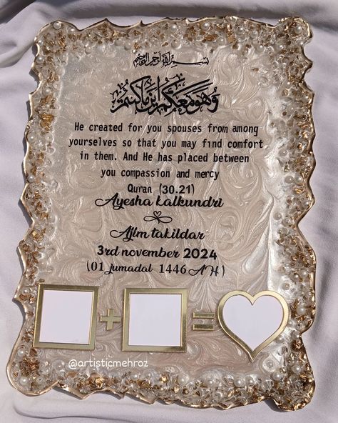 Mark your special day with a unique keepsake! Our Nikkah thumb impression art is designed to celebrate love, faith, and unity. Personalize it with your names and wedding date for a beautiful reminder of your blessed union. order yours today! Resin:@tulip_creations2023 Sticker:@dimps_resinart_store (Nikah,handmade, keepsake,nikahday,wedding) #weddingkeepsakes #thumbimpressionart #wedding #artisticmehroz #fyp #nikah #ResinArt #giftideas Nikkah Nama, Photo Collage Gift, Etiquette And Manners, Social Media Signs, Resin Frame, Allah Photo, Hand Pictures, Resin Ideas, Dress Design Patterns