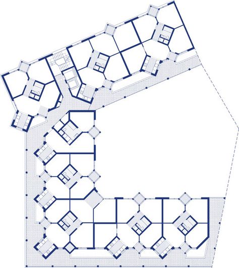 Women Architects, Social Housing Architecture, Modular Floor Plans, Collective Housing, Modular Housing, Architectural Floor Plans, Apartment Architecture, Plan Drawing, Social Housing