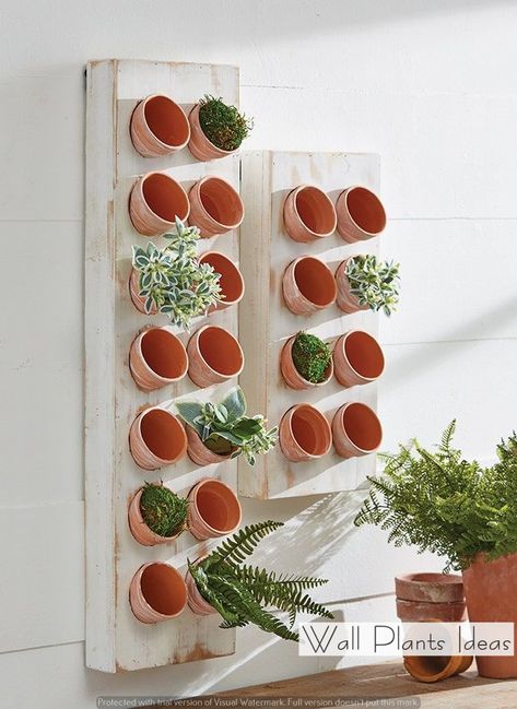 Wall plants indoor | Living wall indoor | Wood slat wall | Wall decor | Plant shelves | Shelf design | Floating shelves White Wall Flowers, Herb Garden Wall, Herb Wall, Indoor Plant Wall, Wall Planters Indoor, Hanging Herbs, Hanging Plant Wall, Herb Planters, Indoor Herb Garden