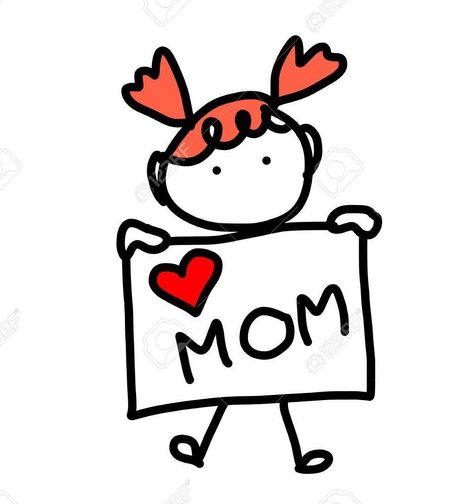 Mother's Day Drawing Easy, Cute Drawings For Mother's Day, Mother Day Drawings Easy, Happy Mothers Day Drawings Easy, Mother’s Day Drawing, Mothers Day Doodles, Cute Mothers Day Drawings, Mom Drawing Easy, Uttrakhand Art