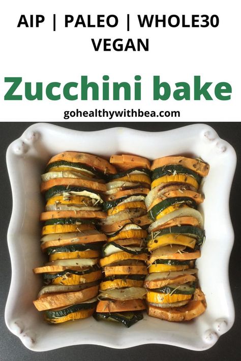 24 août 2020 - Best easy summer recipe using fresh vegetables for a perfect gluten free side dish. This yellow summer squash and zucchini baked recipe is at the same time paleo, AIP, whole30 and vegan. #zucchini #paleo #AIP #whole30 #vegan Gluten Free Side Dish, Gluten Free Side, Whole30 Vegan, Zucchini Bake, Squash And Zucchini, Baked Recipe, Autoimmune Recipes, Yellow Squash Recipes, Aip Paleo Recipes