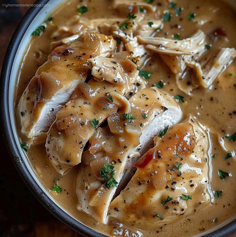 Slow Cooker Chicken With Gravy, Slow Cooker Chicken And Gravy Recipes, Slow Cooker Gravy Chicken, Savory Slow Cooker Chicken Breast With Gravy, Easy Slow Cooker Chicken And Gravy, Chicken Breast Gravy Recipe, Homemade Chicken And Gravy Crockpot, Chicken Breast Slow Cooker, Chef Gordon Ramsay