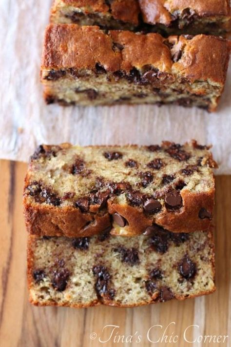 The best Chocolate Chip Banana Bread ever! Used 4 bananas and no yogourt. Used 1/4 cup white sugar and 1/2 cup brown sugar. Added cinnamon and nutmeg. Best Chocolate Chip Banana Bread, Best Chocolate Chip, Chocolate Chip Banana, Chocolate Chip Banana Bread, Food Nutrition, Monkey Bread, Crumpets, Banana Chocolate Chip, Banana Recipes