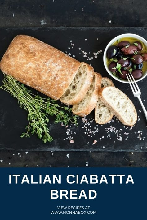 Italian Ciabatta Bread, Best Ciabatta Bread Recipe, Authentic Italian Bread Recipes, Airy Bread Recipes, Calabrese Bread Recipe, Chibatta Bread Recipes, Italian Bread Recipes Crusty, Italian Baguette Recipe, Chibata Bread Recipes