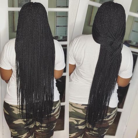 Wenah Malenda on Instagram: “BUTT LENGTH SMALL BRAIDS‼️ These are a step above waist length braids. Let’s see who can go longer🧐 text me at (757) 632-9229 to book your…” Waist Length Box Braids, Small Senegalese Twist, Waist Length Braids, Long Crochet Braids, Small Box Braids Hairstyles, Braids Length, Small Box Braids, Senegalese Twists, Big Box Braids