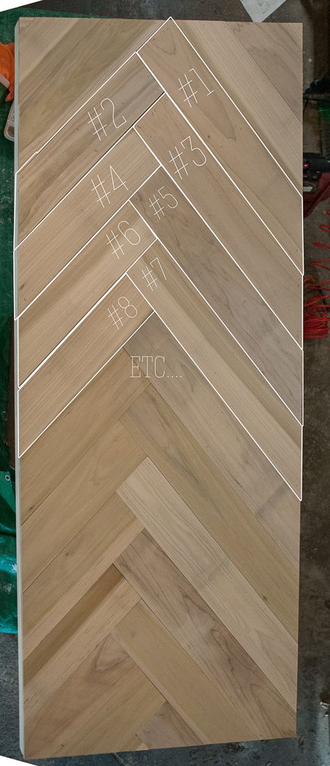 Diy Herringbone Cabinet Door, Herringbone Table Diy, Herringbone Cabinet Doors Diy, Herringbone Coffee Table Diy, Herringbone Dining Table Diy, Herringbone Desk Top, Herringbone Door Diy, Diy Herringbone Countertop, Herringbone Table Top Diy