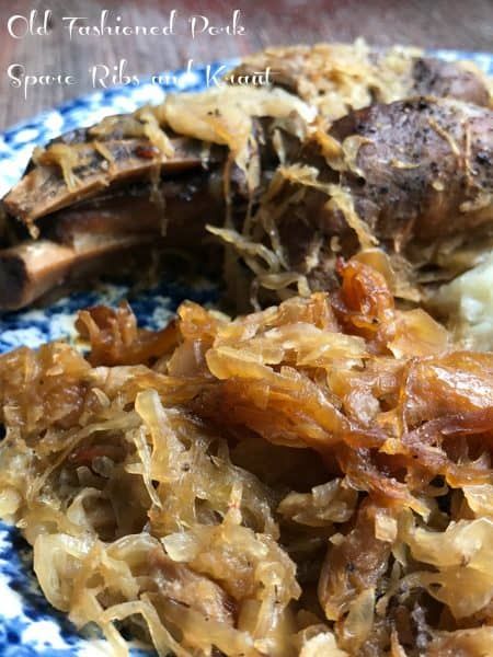 Sauerkraut And Ribs Recipe, Ribs And Sauerkraut, Boneless Country Style Pork Ribs, Pork And Sauerkraut Recipe, Oven Pork Ribs, Easy German Recipes, Boneless Pork Ribs, Sauerkraut Recipe, Country Style Pork Ribs