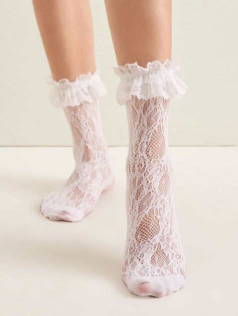 Fishnet Socks, Wedding Socks, Women Crew Socks, Lace Socks, Women Socks, Cute Socks, Calf Socks, Fashion Socks, Trendy Fashion Women