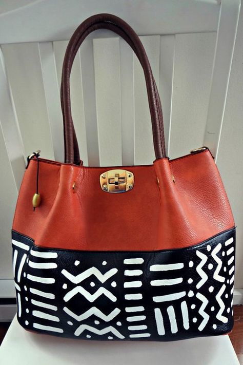 Leather Bag Tutorial, Ankara Bags, African Bag, Ethnic Bag, Hot Bags, African Textiles, Leather Bags Handmade, Fabric Bags, Mud Cloth