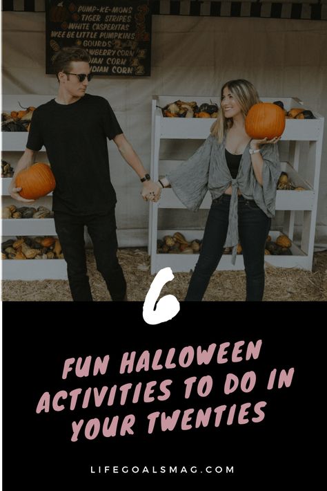 halloween activities to do as a couple in your twenties. young adult activities for fall. Halloween Activities Couples, Halloween Activities For Couples, Fun Halloween Activities For Adults, Halloween Activities For Adults, Halloween Activities Adults, Fall Activities For Adults, Fall Family Activities, Fall Activities For Toddlers, Spooky Dinner