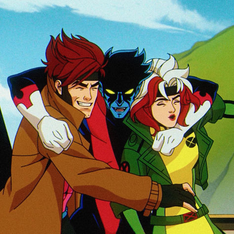 x-men '97 icon. xmen. marvel animation. nightcrawler. Gambit And Nightcrawler, Nightcrawler And Gambit, X Men Widget, Gambit Pfp Xmen 97, Nightcrawler And Rogue, Nightcrawler Xmen 97 Pfp, X Men 97 Nightcrawler, Xmen Matching Pfp, X Men Matching Pfp