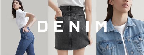 Everlane denim banner Jeans Banner Design, Denim Banner, Jeans Website, Comfy Jeans, Website Banner, Jeans Kids, Web Layout Design, Email Design, Design Inspo