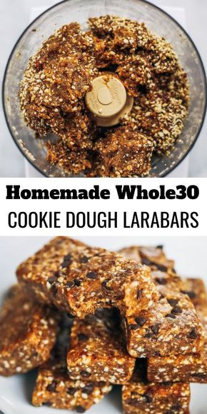 Healthy Paleo Snacks, Lara Bars Recipe, Homemade Cookie Dough, Whole 30 Snacks, Paleo Snack, Fruit Bars, Homemade Cookie, Snack For Kids, Vegan Cookie Dough